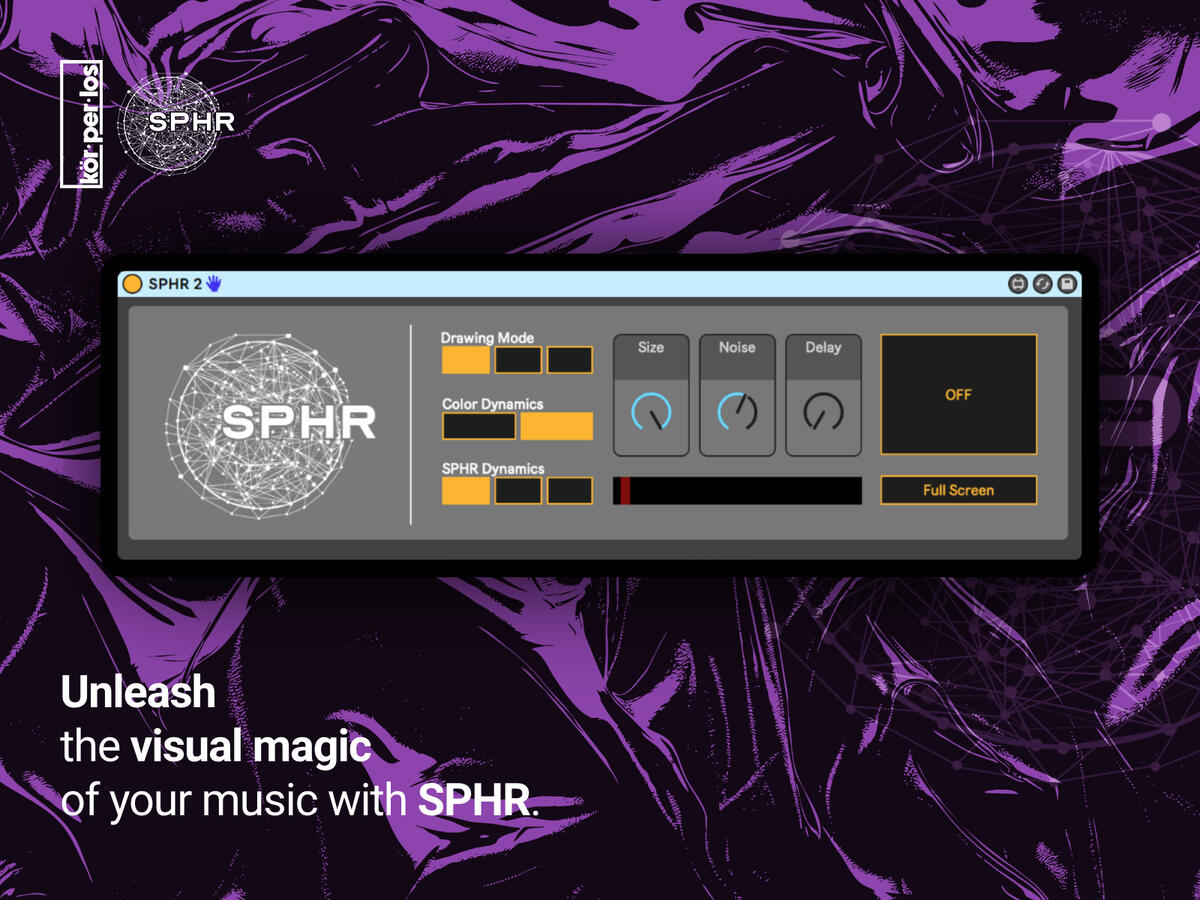 SPHR 2 SPHR generating an audio-reactive sphere visual in Ableton Live